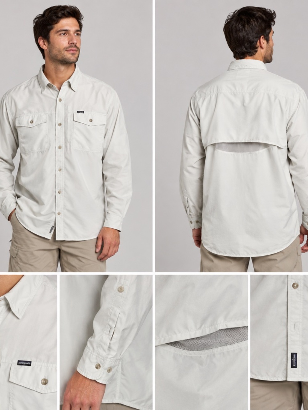 Patagonia Men's Long-Sleeve Sol Patrol Fishing Shirt White XL